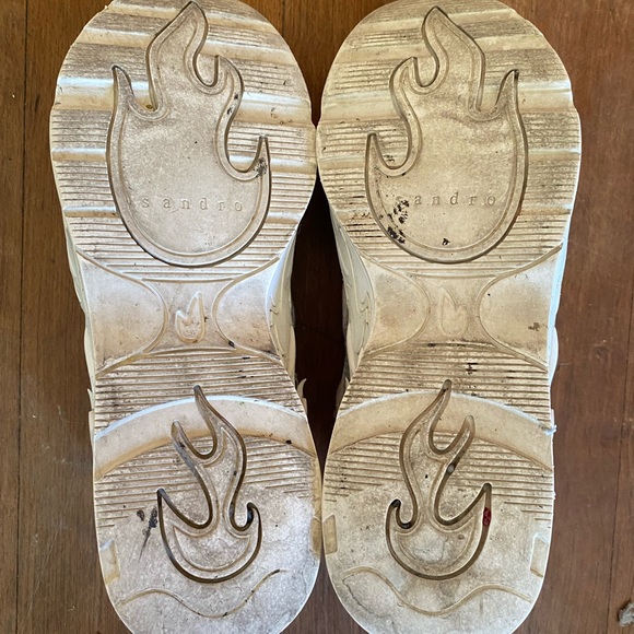 Used Sandro white flame sneakers size European 37 - Picture 3 of 7